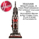 Hoover - WindTunnel 3 High Performance Pet Upright Vacuum with Motorized Brush & 3 Attachments