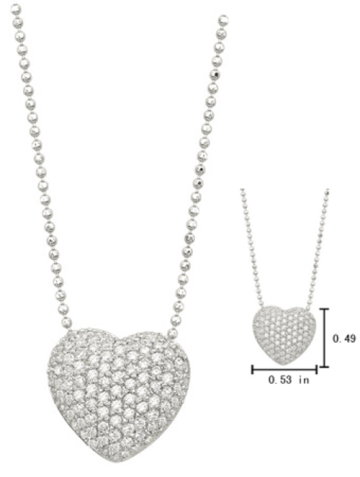 Heart Necklace With Diamonds