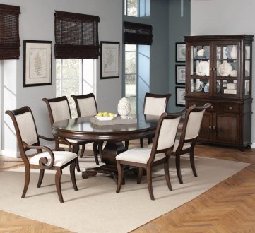 Harris Dark Cherry Dining Table and 6 Side Chairs