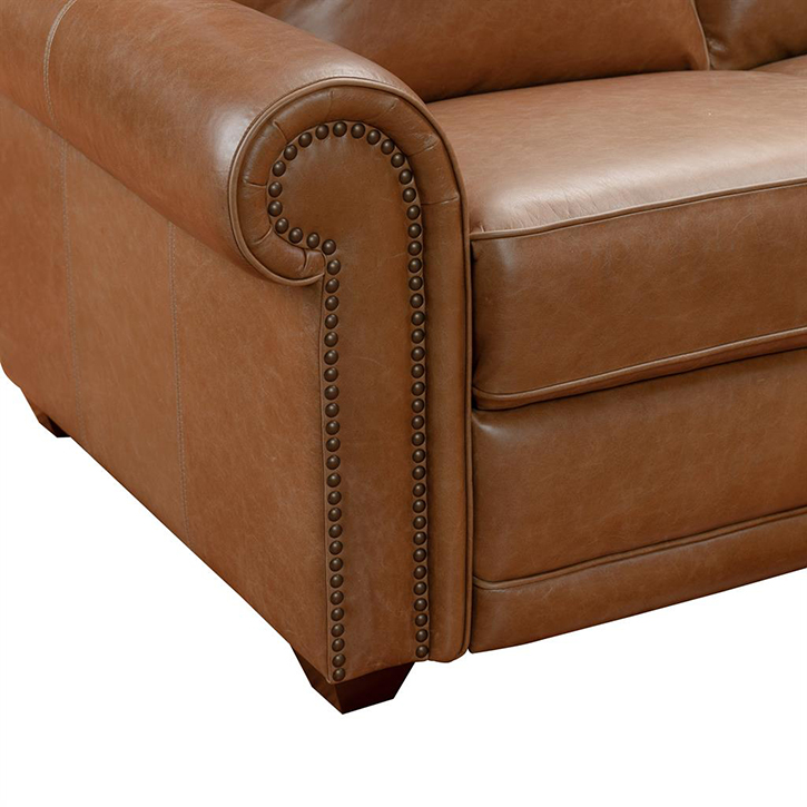 Pulaski Leather Angled Sofa Featuring, Pulaski Leather Sofa